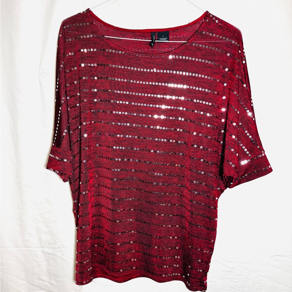 Sequin Red Women's Top
